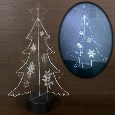 クリスタルツリー 雪の結晶 LEDライトベース クリスマスツリー ...