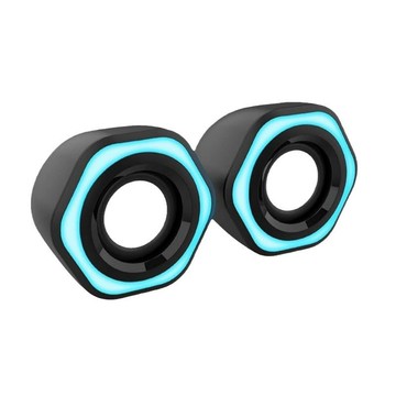 私模電腦音超重低音炮筆記本桌面USB有線發光音響臺式家用SPA3208【Snowbelle優選】