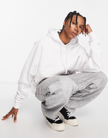 ASOS DESIGN super oversized hoodie in white