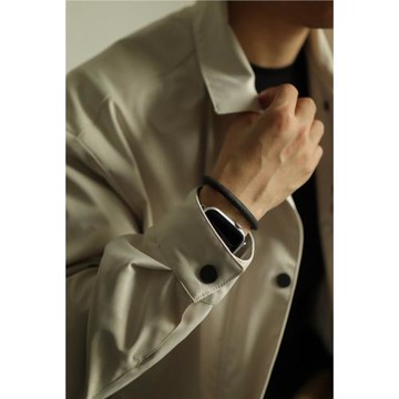 YUXIAN工裝口袋棉服外套教練夾克翻領外穿純色休閑寬松百搭春秋冬