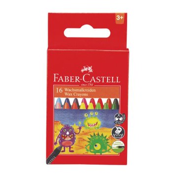 【Faber-Castell】輝柏 大眼星球 無毒蠟筆 16色/盒 120050