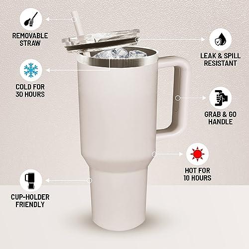 oz Tumbler With Handle And Straw l Insulated Stainless Steel Double  並行輸入