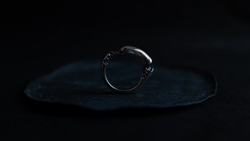 蝕刻紋流體戒_925銀