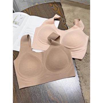 德絨無扣一體款固定提拉防下垂乳膠杯文胸墊背心跑步運動防震內衣