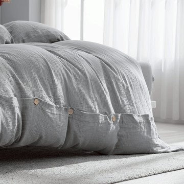 好關係 HAOKUANXI | 黎明霜灰 二重紗透氣被套