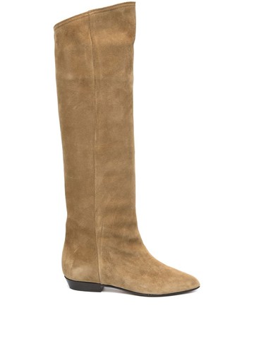 ISABEL MARANT - Skarlet knee-length suede boots - women - Calf Leather/Calf Leather/Calf Suede - 36 - Neutrals
