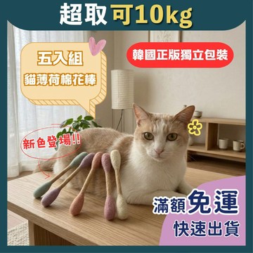 免睏【✨現貨 韓國 HUE PLANE 正版包裝 16CM貓薄荷棉花棒 五入組】貓玩具 貓草玩具 貓棉花棒 巨大棉花棒