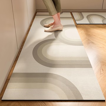 日式條紋廚房珪藻泥吸水地墊  60 x 40cm  如此安好 米色  1個