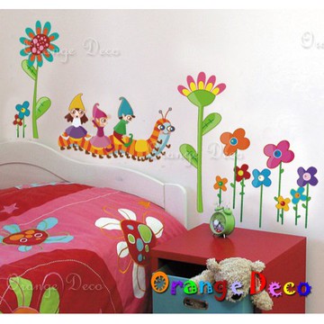 【橘果設計】毛毛蟲 壁貼 牆貼 壁紙 DIY組合裝飾佈置