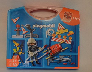 プレイモービル ブロック 組み立て Playmobil Firemen Carrying Case