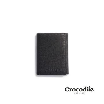 三折短夾 男生皮夾 Rocky系列 網狀透明窗 6卡0103-09908 黑藍兩色-Crocodile鱷魚皮件