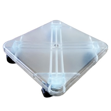 小平板烏龜車 台灣製造  30 x 30x8.6cm(2吋輪)  1入  透明