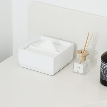 日本ideaco 方形下降式沉蓋磨石餐巾紙盒