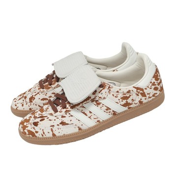 adidas 休閒鞋 Samba LT W 女鞋 米白 棕 乳牛紋 仿馬毛 德訓鞋 翻鞋舌 JS3931