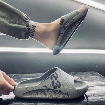 椰子拖鞋男夏季新款室內防臭厚底休閑運動防滑外穿沙灘一字涼拖潮