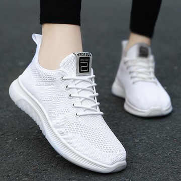 2022春季新款圓頭網布休閑鞋百搭潮流運動透氣耐磨舒適跑鞋