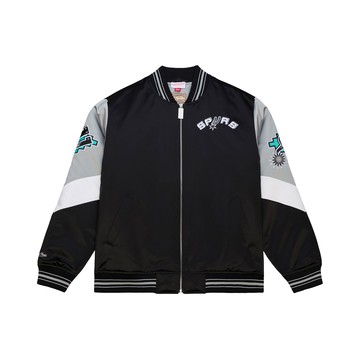 M&N NBA THROW IT BACK HEAVYWEIGHT SATIN 厚磅 復古隊徽 棒球外套 馬刺隊