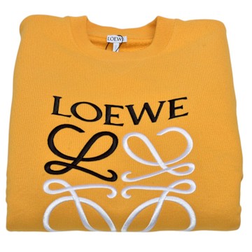 LOEWE  Anagram 經典品牌字母刺繡圓領長袖衛衣/T恤(黃色)