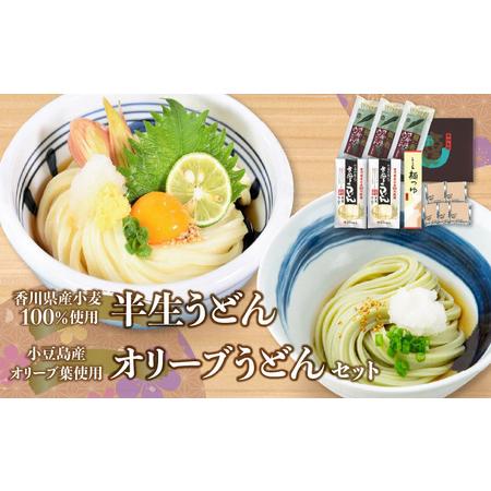 ふるさと納税 うどん 半生うどん 讃岐うどん さぬきうどん オリーブ 香川県産小麦100%半生うどん(6人前)、小豆島産オリーブ葉使用オリーブうどん.. 香川県高松市