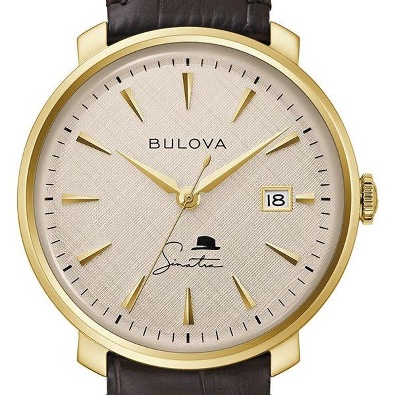 無金利ローン可 3年間無料点検付 ブローバ BULOVA 97B200 フランクシナトラ Frank Sinatra 自動巻き クラシック メンズ |  LINEショッピング