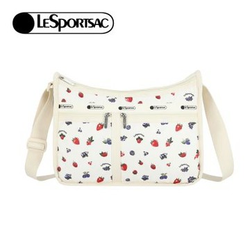 Lesportsac Deluxe Everyday Bag 經典奢華斜背包 側背包 通勤旅行包 女包 男包 七夕浪漫購 送禮 禮物 推薦-奶油莓果
