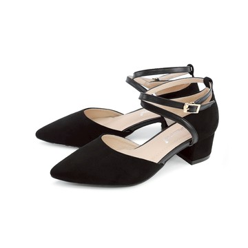 NG鞋特賣★GREEN PINE金環釦帶瑪莉珍尖頭跟鞋 黑色 (00568098)