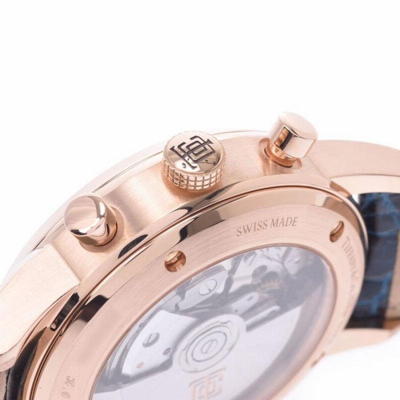 TIFFANY&Co. ティファニー CT60 ボーイズ PG/革 腕時計 自動巻き