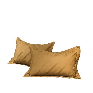 紫羅蘭60支雙股長絨棉提花枕套全棉輕奢素色枕頭套純棉枕套一對裝