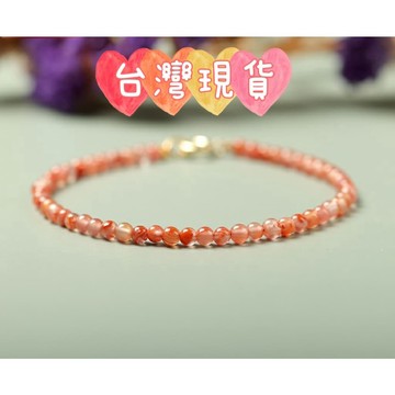 玉鎔水晶-天然冰飄南紅瑪瑙手鍊 台灣現貨 14k金南紅手鍊 14k金南紅瑪瑙手鍊 極細南紅瑪瑙手珠 3mm南紅瑪瑙手鍊