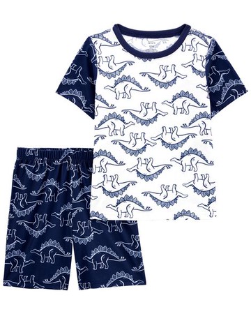 Kid 2-Piece Dinosaur Loose Fit PJs