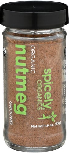Spicely Organics Nutmeg Ground Jar 1.9 oz