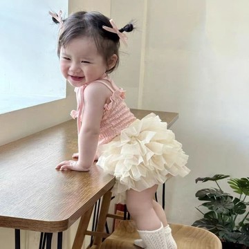 🎀biubiu童裝🎀女寶寶背心女童tutu褲夏季吊帶兩件套新款洋氣蓬蓬裙夏裝套裝超萌