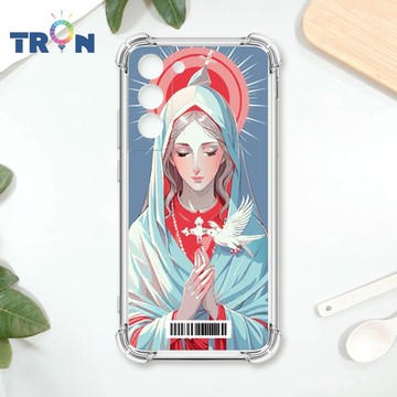 TRON 三星 S22 聖母水彩 四角防摔載具殼 軟殼 手機殼