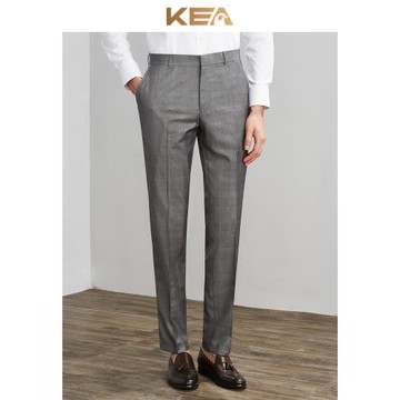 KEA秋季威爾士親王格西裝褲修身商務正裝直筒免燙垂感休閑西褲男