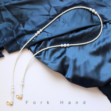 夏日清涼珍珠鏈條單肩手拎包帶可改長腋下女包斜背帶配件長背帶子