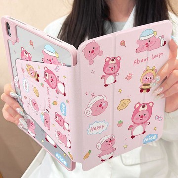 【台灣出貨⭐️】塗鴉露比平板殼 ipadair7保護套 9/10代可旋轉pro11寸亞克力202511代平板保護殼