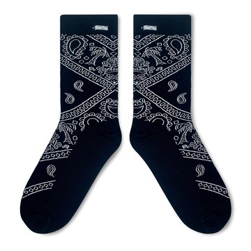 變形蟲圖案襪 黑 SS23