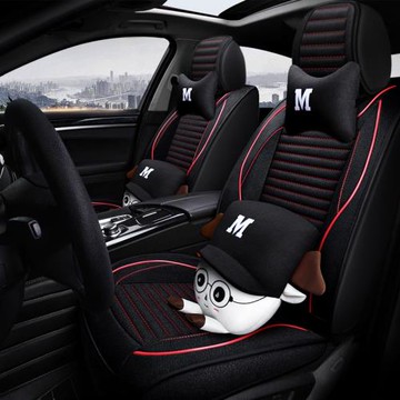 汽車坐墊四季通用豐田卡羅拉雷凌RAV4致炫威馳FS全包亞麻專用座套