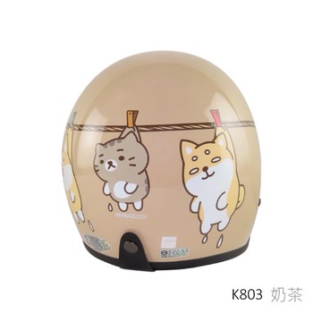 華泰 安全帽 K-803 SS-1 奶茶 復古帽 半罩 全拆洗 卡通圖案