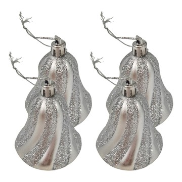 彩繪鈴鐺 Set 4  7cm  銀色  1組