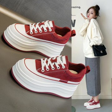 厚底小白鞋女2025秋冬季新款爆款顯腳小舒適加絨保暖休閑運動板鞋