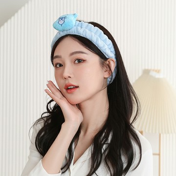 【CARE BEARS彩虹熊】立體造型束髮帶 藍