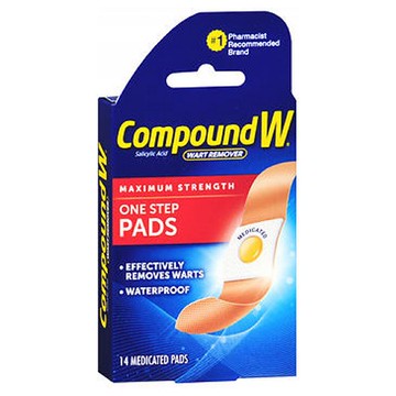 Compound W Wart Remover  Maximum Strength One Step Pads 14 each by Compound W