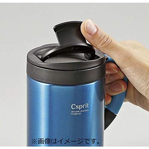 キャプテンスタッグ マグカップ 水筒 ダブルステンレス シーエスプリ 350ml レッド M-5374