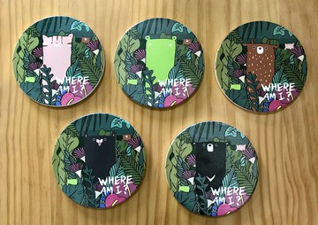 Taiwanimal 灣A麻吉_叢林系列陶瓷吸水杯墊