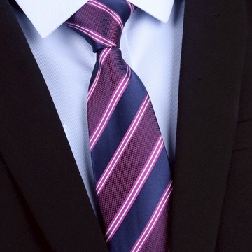 獵尚桑蠶絲領帶男士襯衣領帶正裝商務韓版輕奢結婚男真絲紫色潮