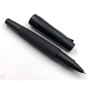 Faber-Castell E-MOTION系列 黑金鋼雕紋 霧黑鋼珠筆(148625)