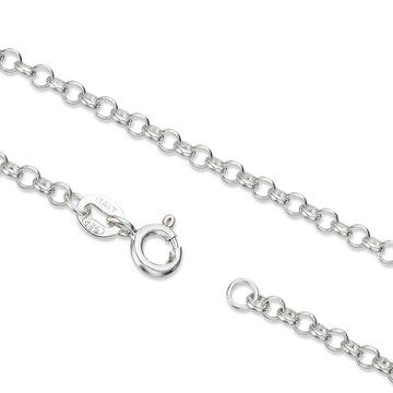 925純銀項鍊．圓圈素鍊 / 寬2.5mm/18吋．無禮盒