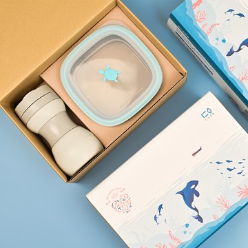 【仁舟淨塑】初心減塑(咖啡杯+矽密盒)2件組｜禮盒/禮贈品