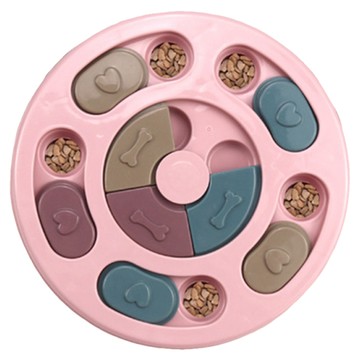 益智藏食盤 圓形 453g  16.5 x 6.5cm  粉色  1個